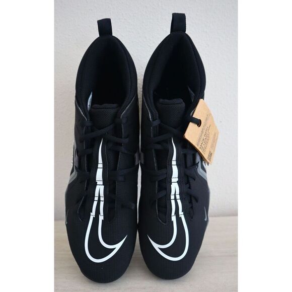 Nike CV0584 Men's Sz 11.5W Black/White Alpha Menace 3 Shark Football Cleats - Picture 2 of 9